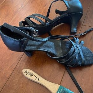 Black ballroom dance shoes